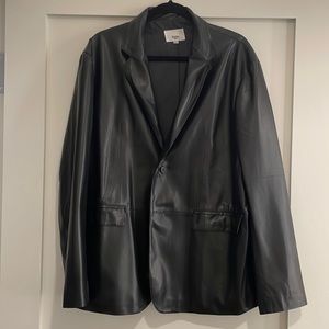 Frankie shop Olympia vegan leather blazer